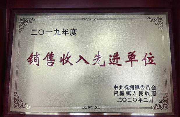 销售收入先进单位